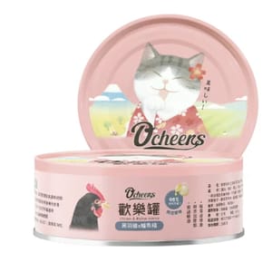 O'cheers O'cheers 歡樂城市 營養滴精無膠主食貓罐頭 黑羽雞 x 鱸魚精  80g 80g  正面圖