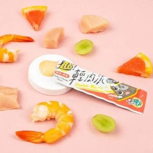 怪獸部落 怪獸部落 貓狗零食 Litö ! 輕肉泥 雞肉+鮮蝦 維他命A添加 10g 單條裝 10g 正面圖