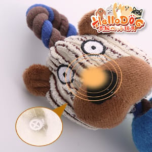 HelloDOG HelloDOG 玩具嚴選 狗狗嗶嗶聲拉扯玩具 網球公仔 1件 背面圖