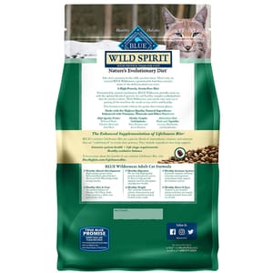 BLUE BLUE BUFFALO 貓糧 成貓室內貓 鴨肉配方 4lb 4lb  背面圖