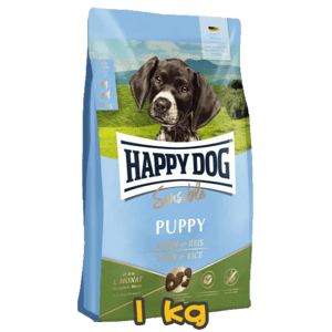 Happy Happy Dog Sensible 狗糧 羊肉+米飯幼犬配方 1kg 1kg 正面圖