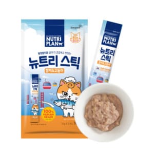 Nutriplan Nutriplan 貓肉泥 營養企劃 韓國肉泥餐包 鯖魚及吞拿魚 14g 5本 - 限時優惠 14g 正面圖