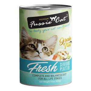 Fussie Fussie Cat 貓罐頭 海鮮拼盤 400g 400g  正面圖