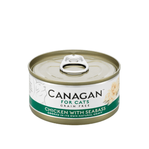 CANAGAN原之選 CANAGAN原之選 貓罐頭 無穀物貓罐頭 雞肉及鱸魚 75g 75g  正面圖