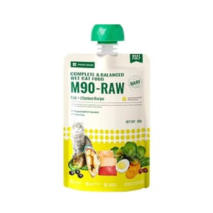 FOOD FOOD CHAIN 全營養貓用生骨肉主食醬包 吞拿魚+雞肉 80g 80g 貓用 正面圖
