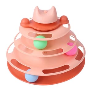 HelloDOG HelloDOG 玩具嚴選 貓貓益智寵物玩具 四層軌道轉盤   背面圖