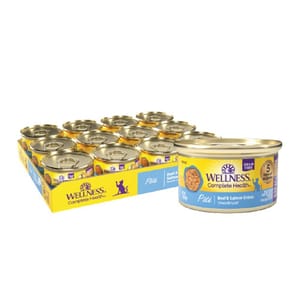 WELLNESS WELLNESS 貓罐頭 Complete Health 無穀物 Pate營養系列 牛肉及三文魚 3oz 85g 3oz 正面圖