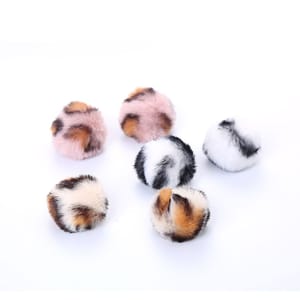 HelloDOG HelloDOG 玩具嚴選 毛絨貓玩具 豹紋布球 1個   正面圖