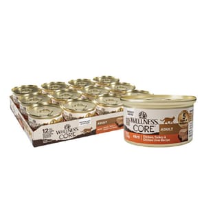 WELLNESS WELLNESS CORE 貓罐頭 無穀物 Classic Pate 雞肉及火雞及雞肝 5.5oz 156g 5oz 正面圖