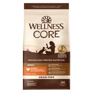 WELLNESS WELLNESS CORE 貓糧 無穀物 經典原味配方 去骨火雞及雞肉 2lb 2lb  正面圖