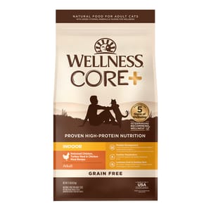 WELLNESS WELLNESS CORE 貓糧 無穀物 室內貓專用配方 去骨雞肉及火雞 2lb 2lb  正面圖