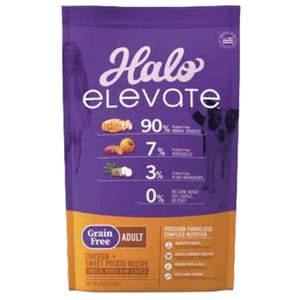 HALO HALO 狗糧 成犬無穀糧 雞肉甜薯配方 20lb 20lb 正面圖