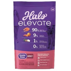 HALO HALO 狗糧 成犬無穀糧 三文魚甜薯配方 3.5lb 5lb  正面圖