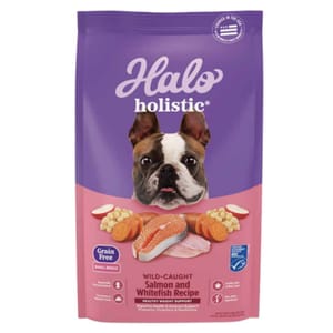 HALO HALO 狗糧 小型犬成犬無穀糧 野生三文魚及白魚配方 10lb 10lb 正面圖