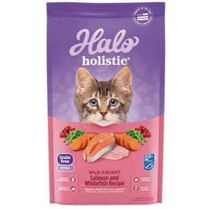 HALO HALO 貓糧 幼貓無穀糧 野生三文魚白魚配方 10lb 10lb  正面圖
