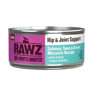 RAWZ RAWZ 貓罐頭 Soultion Based系列 關節保健配方 三文魚、吞拿魚、綠唇貽貝 155g 155g 正面圖