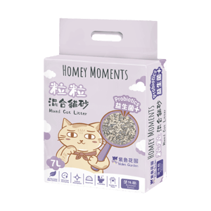 Homey Homey Moments 益生菌活性碳粒粒 混合貓砂 7L 7L 正面圖