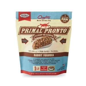 Primal Primal 貓糧 急凍鮮肉粒系列 兔肉配方 1lb 1lb 正面圖