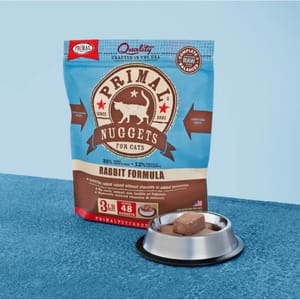Primal Primal 貓糧 急凍鮮肉磚系列 兔肉配方 3lb 3lb 正面圖
