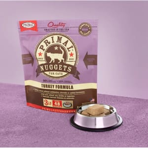 Primal Primal 貓糧 急凍鮮肉磚系列 火雞配方 3lb 3lb 正面圖