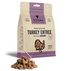 VITAL VITAL ESSENTIALS 狗糧 凍乾脫水生肉糧 迷你肉粒 火雞肉 14oz 14oz 正面圖