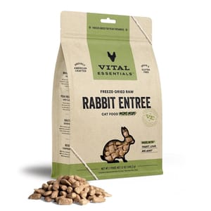 VITAL VITAL ESSENTIALS 狗糧 凍乾脫水生肉糧 迷你肉餅 兔肉 14oz 14oz 正面圖