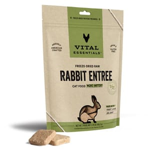 VITAL VITAL ESSENTIALS 貓糧 凍乾脫水生肉糧 迷你肉餅 兔肉 3.75oz 75oz 正面圖