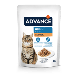 ADVANCE ADVANCE 貓濕糧 日常護理 成貓配方 雞肉 85g 85g 正面圖