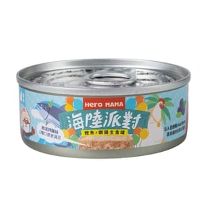 HeroMama HeroMama 貓主食罐 海陸派對系列 鰹魚雞 80g 80g 正面圖