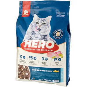 HeroMama HeroMama 貓糧 益生菌晶球糧 全齡深海鮭魚 4.5kg 5kg  正面圖