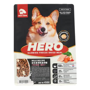 HeroMama HeroMama 狗糧 益生菌晶球糧 羊奶燉雞+雞肉丁 450g 450g  正面圖