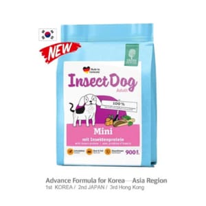 Green Green Petfood Insect Dog 無穀物狗糧 蟲製防皮膚過敏小型犬配方 Mini 900gx5包 900g 正面圖
