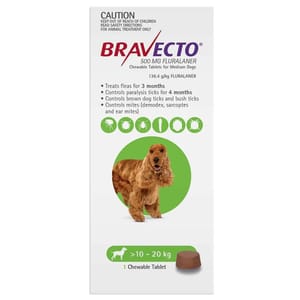 Bravecto Bravecto Medium Dog 10kg  正面圖