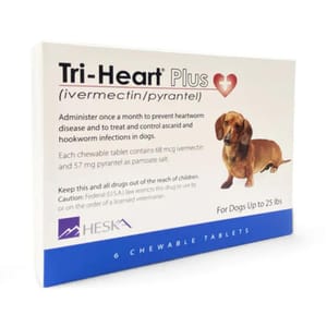 Tri-Heart Tri-Heart Plus 心絲蟲藥 for Dogs S 藍 25lb  正面圖
