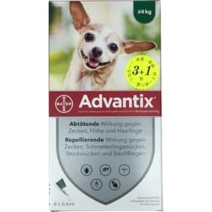 杜蟲殺蚤用品 德國拜耳 Bayer (Elanco) 犬用 Advantix 益百分滴劑 4kg以下 1盒4支 (BAX40)