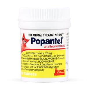Jurox Jurox Popantel Allwormer Cat 1tab/ 5kg 5kg 正面圖