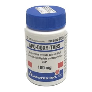 Apo-Doxycycline Apo-Doxycycline 100mg 100Tablet 正面圖