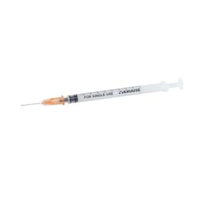 Kruuse Kruuse Disposable Syringe With Needle 1ml 25G 10支 1ml  正面圖