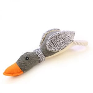 Aduck Aduck 玩具嚴選 狗狗益智磨牙耐咬潔齒訓練玩具 毛絨麻布鴨 正面圖