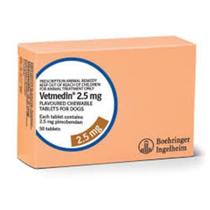 Vetmedin Vetmedin Chew 2.5 mg Pimobendan 100Tab 正面圖