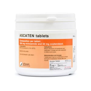 Ascaten Ascaten Tablets 1tab/ 5kg 500粒 5kg 正面圖
