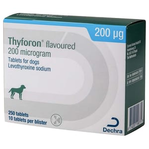 Thyforon Thyforon Flavoured Tablets 200mcg for Dogs 100粒 100粒 正面圖