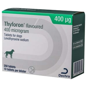 Thyforon Thyforon Flavoured Tablets 400mcg for Dogs 20粒 20粒 正面圖