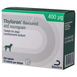 Thyforon Thyforon Flavoured Tablets 400mcg for Dogs 250粒 250粒 正面圖