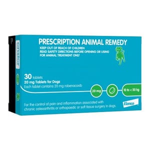 Onsior Onsior Dog 20mg 30 Tablets 綠 10kg 正面圖