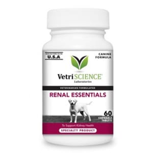 VetriScience VetriScience Renal Essentials犬用腎臟補充咀嚼片 60粒 60粒 犬用 正面圖