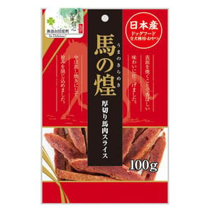 日本Q-Pet 日本Q-Pet 狗小食 馬の煌 厚切馬肉片 100g 100g  正面圖