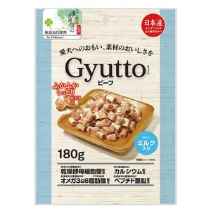 日本Q-Pet 日本Q-Pet 狗小食 和牛+牛奶切粒 180g 180g 正面圖