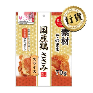 日本Q-Pet 日本Q-Pet 狗小食 雞肉片 70g 70g 正面圖