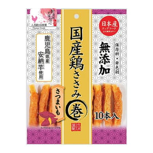 日本Q-Pet 日本Q-Pet 狗小食 愛情餐廳 雞肉番薯棒 10本 80g 80g 正面圖